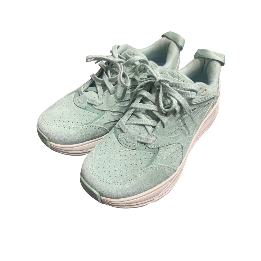 Hoka Clifton L Suede‎ Women's Sneakers Walking Running Smoke Green US 8w US 7m